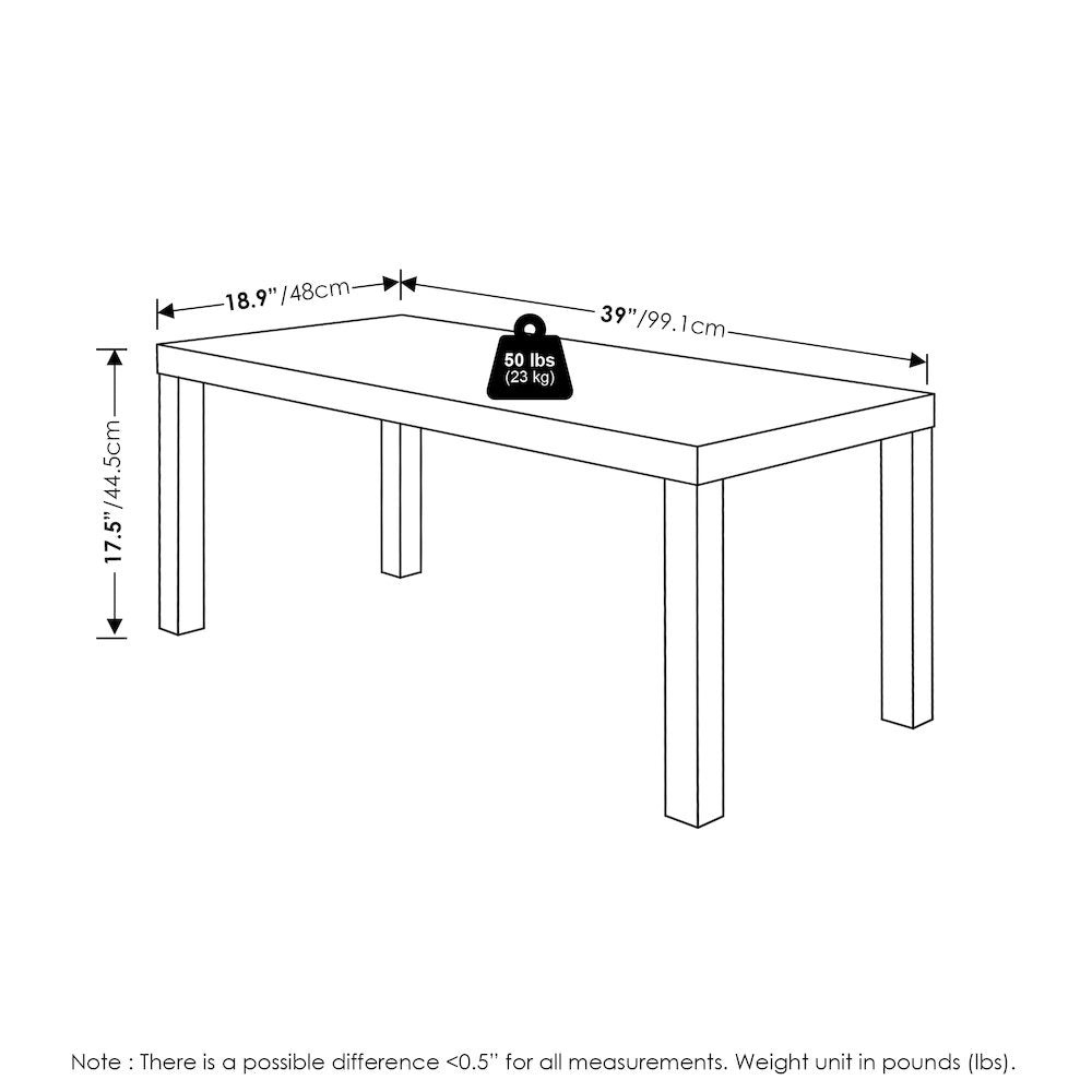 Classic Simple Coffee Table for Living Room, Amber Pine