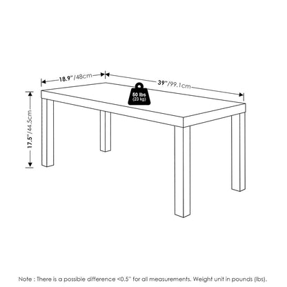 Classic Simple Coffee Table for Living Room, Amber Pine
