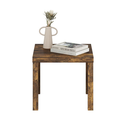 Classic Homey Square Side Table, Amber Pine