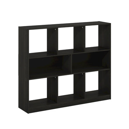 Daly 8-Cube Horizontal 3 Tier Bookcase, Bookshelf, Storage Organizer, 47 Width