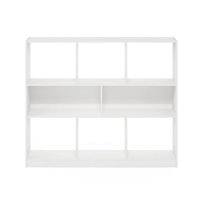Daly 8-Cube Horizontal 3 Tier Bookcase, Bookshelf, Storage Organizer, 47 Width