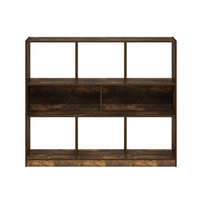Daly 8-Cube Horizontal 3 Tier Bookcase, Bookshelf, Storage Organizer, 47 Width