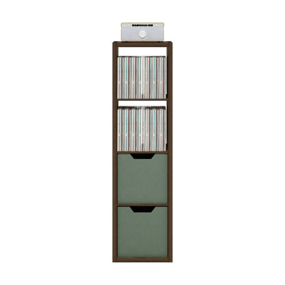 Cubicle Open Back Decorative Verticle Cube Storage Organizer, 4-Cube, Amber Pine
