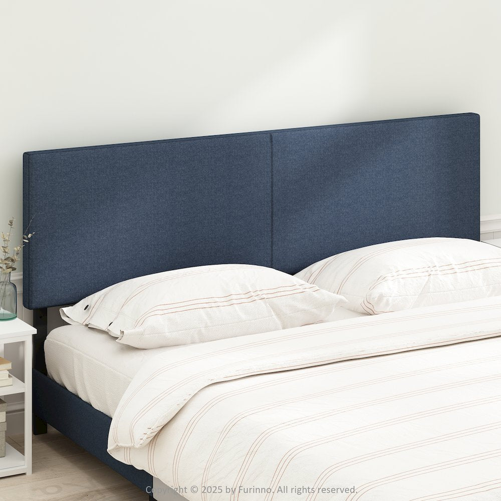 Roanne Upholstered Headboard, Blue Denim, King