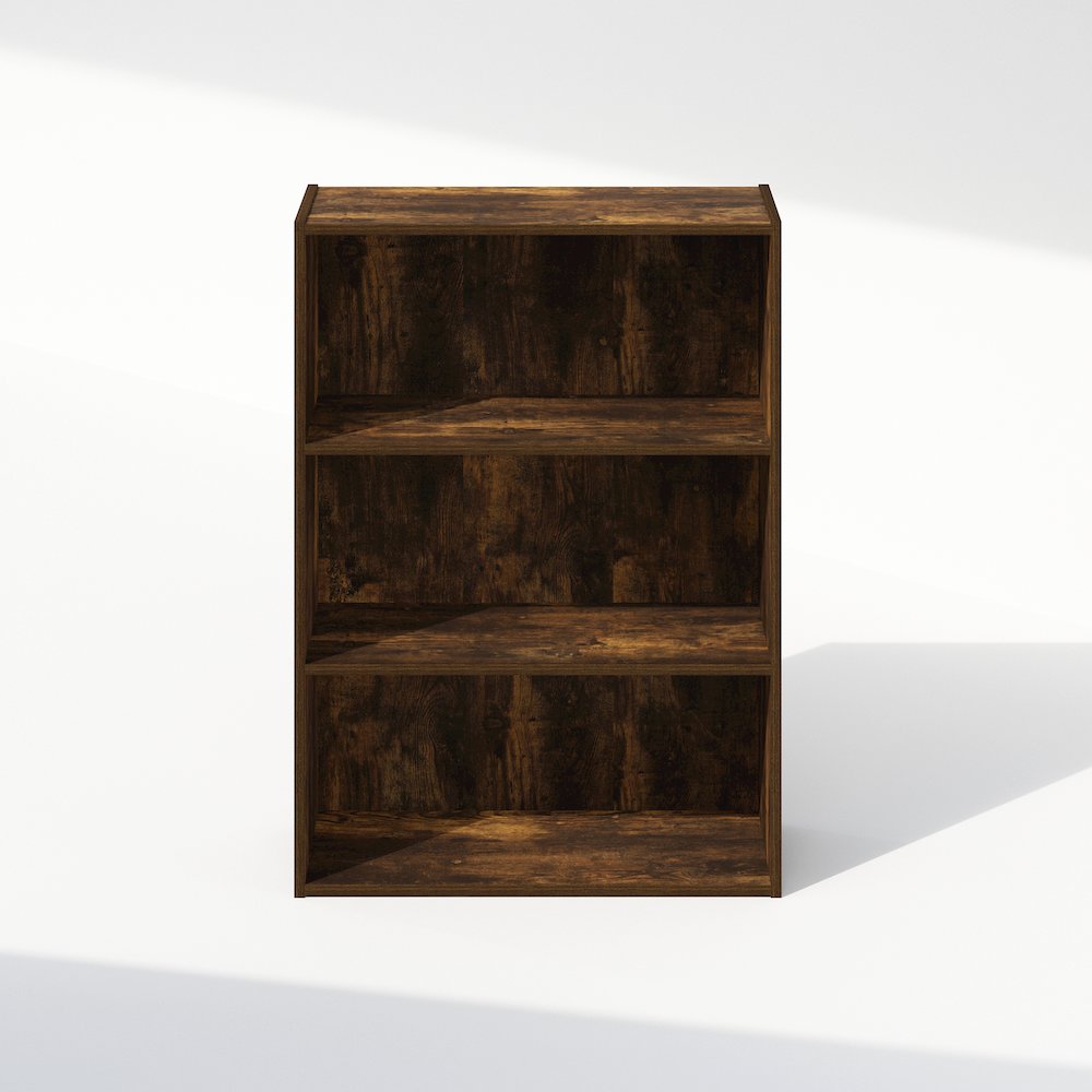 Simple Open Shelf, Bookcases, 3-Tier, Amber Pine