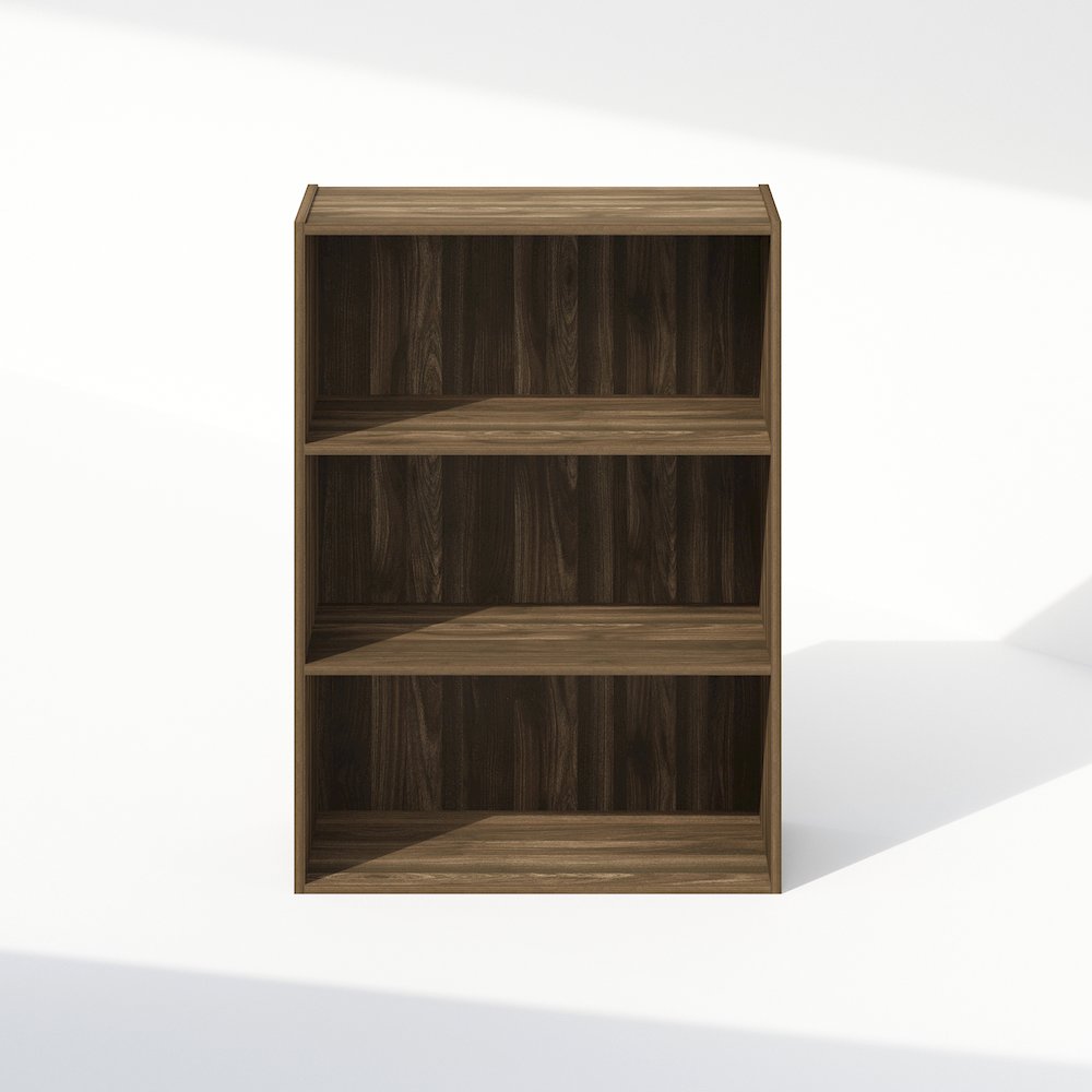 Simple Open Shelf, Bookcases, 3-Tier, Columbia Walnut