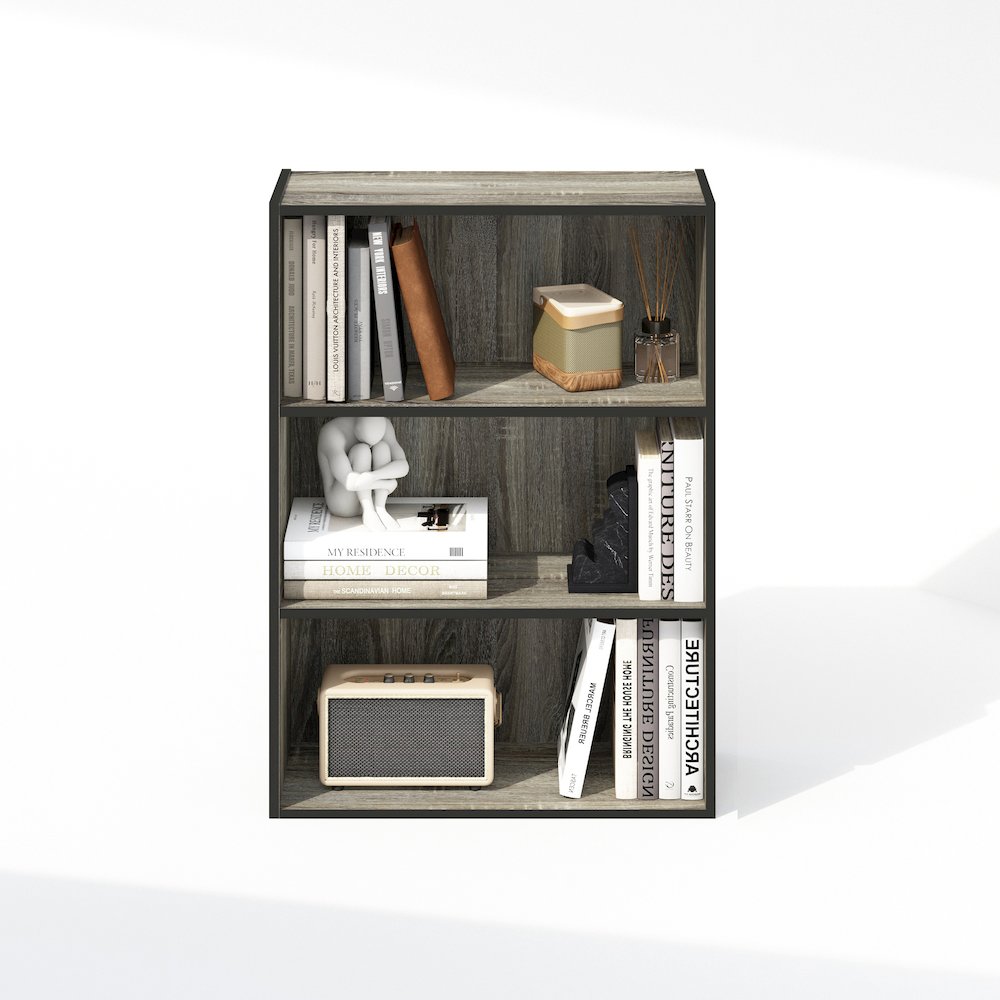 Simple Open Shelf, Bookcases, 3-Tier, French Oak