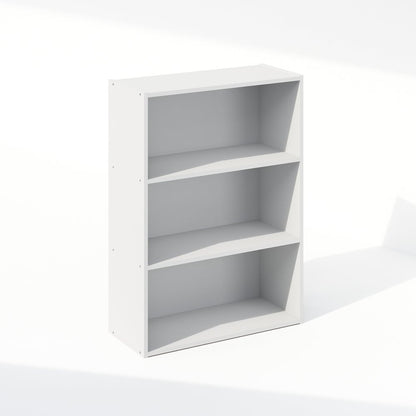 Simple Open Shelf, Bookcases, 3-Tier, Plain White