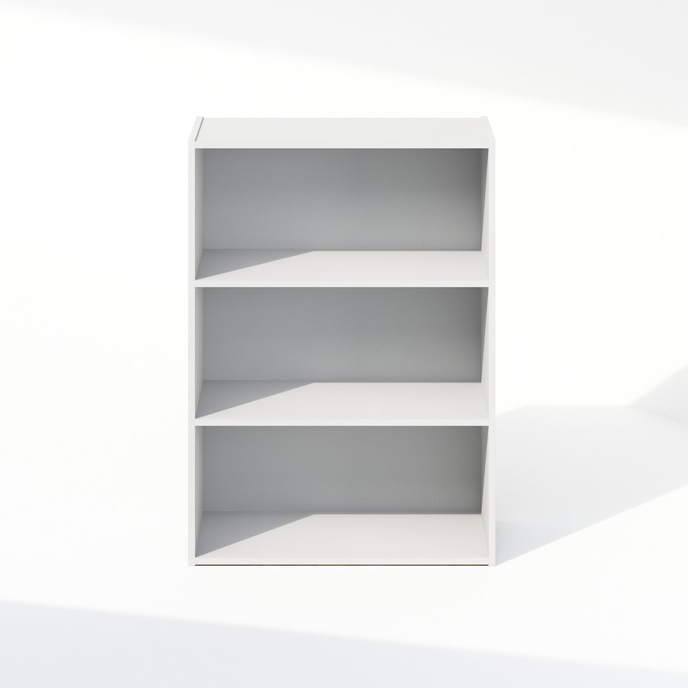 Simple Open Shelf, Bookcases, 3-Tier, Plain White