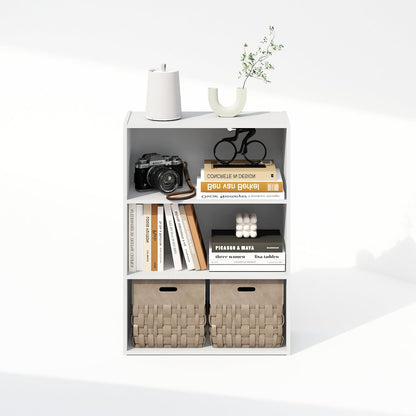 Simple Open Shelf, Bookcases, 3-Tier, Plain White