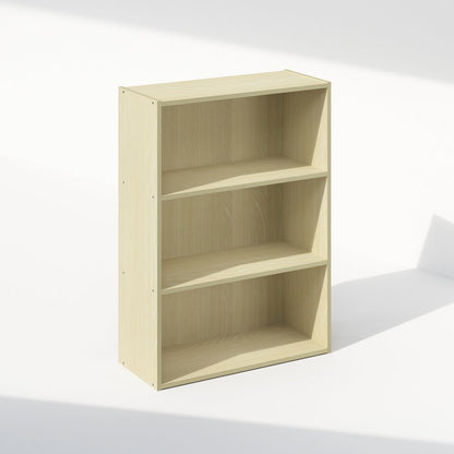 Simple Open Shelf, Bookcases, 3-Tier, Steam Beech