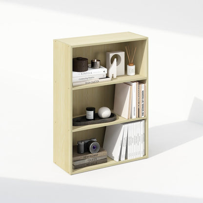 Simple Open Shelf, Bookcases, 3-Tier, Steam Beech