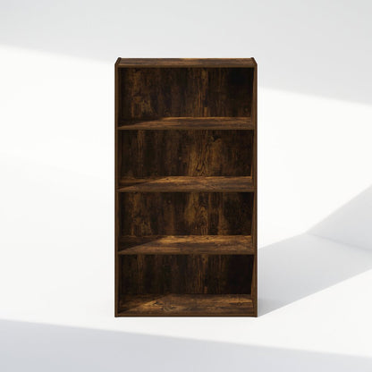 Simple Open Shelf, Bookcases, 4-Tier, Amber Pine