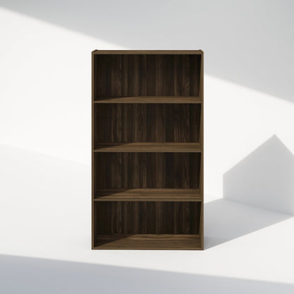 Simple Open Shelf, Bookcases, 4-Tier, Columbia Walnut
