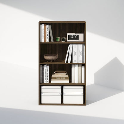 Simple Open Shelf, Bookcases, 4-Tier, Columbia Walnut