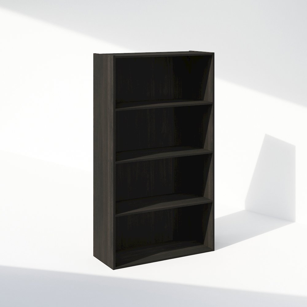 Simple Open Shelf, Bookcases, 4-Tier, Espresso