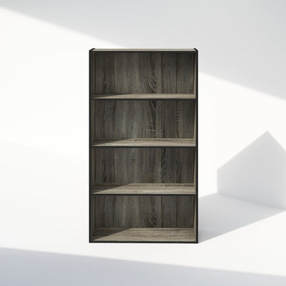 Simple Open Shelf, Bookcases, 4-Tier, French Oak