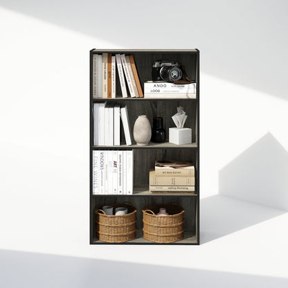 Simple Open Shelf, Bookcases, 4-Tier, French Oak