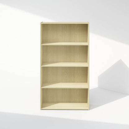 Simple Open Shelf, Bookcases, 4-Tier, Steam Beech