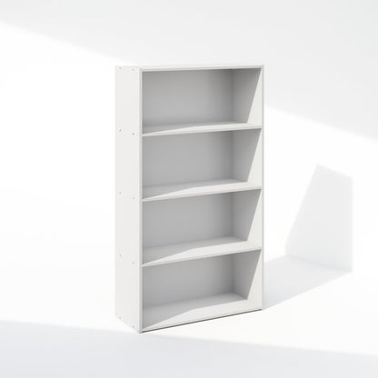 Simple Open Shelf, Bookcases, 4-Tier, White