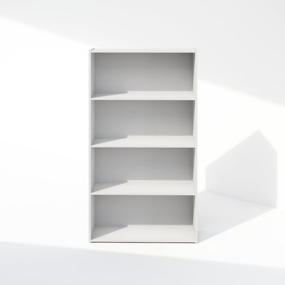 Simple Open Shelf, Bookcases, 4-Tier, White