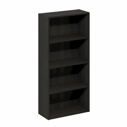 Basic 4-Tier Open Shelf Bookcase, Bookshelf, Storage Organizer, 7 x 17 x 35