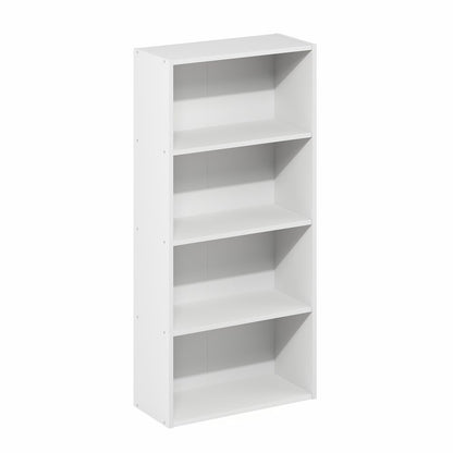 Basic 4-Tier Open Shelf Bookcase, Bookshelf, Storage Organizer, 7 x 17 x 35