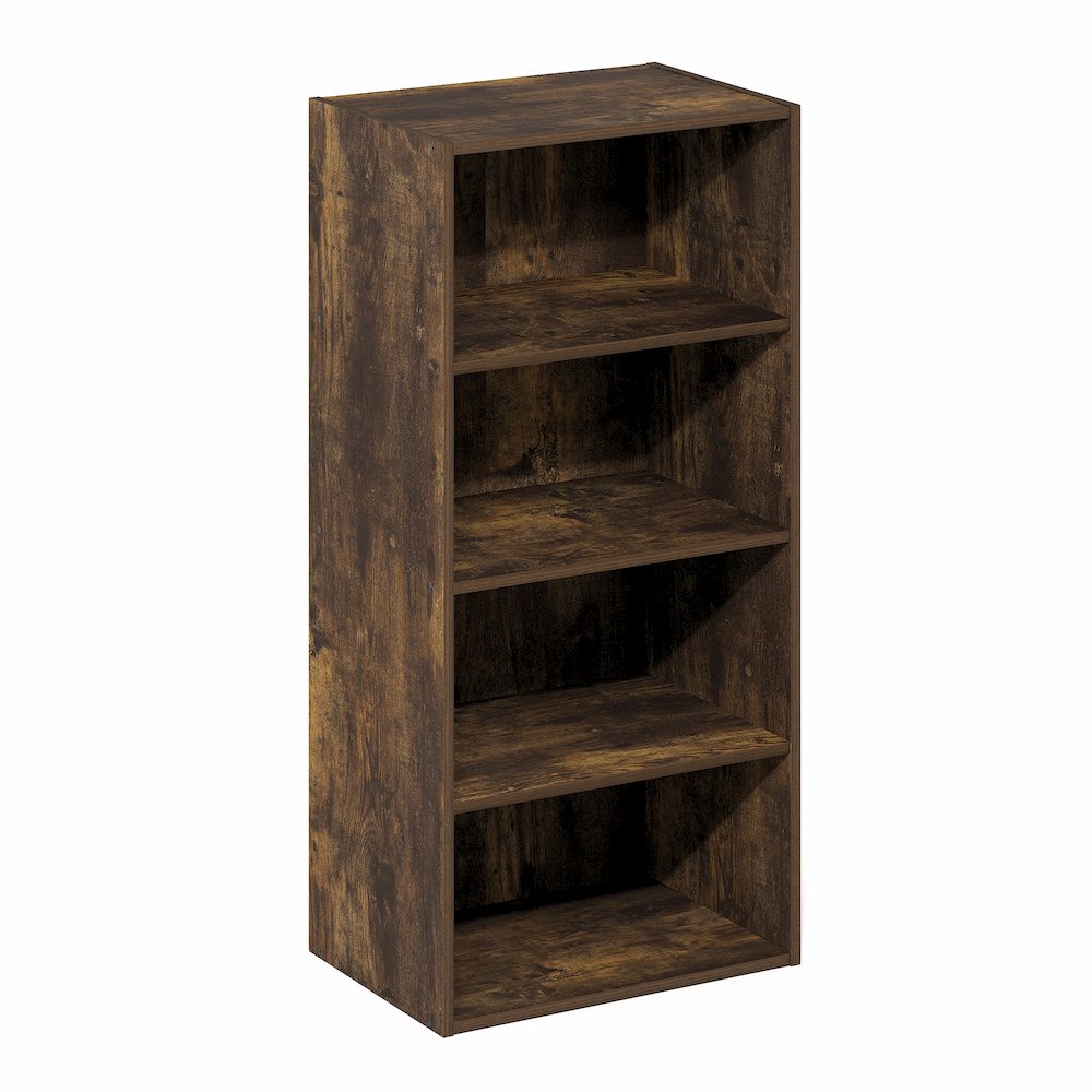 Basic 4-Tier Open Shelf Bookcase, Bookshelf, Storage Organizer, 11 x 17 x 35