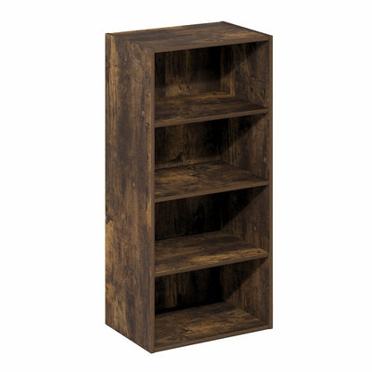 Basic 4-Tier Open Shelf Bookcase, Bookshelf, Storage Organizer, 11 x 17 x 35