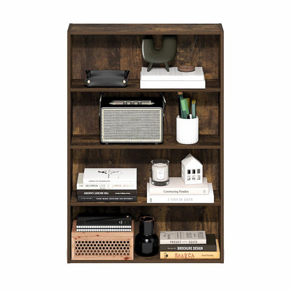 Basic 4-Tier Open Shelf Bookcase, Bookshelf, Storage Organizer, 6 x 24 x 35