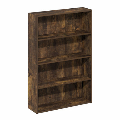 Basic 4-Tier Open Shelf Bookcase, Bookshelf, Storage Organizer, 6 x 24 x 35