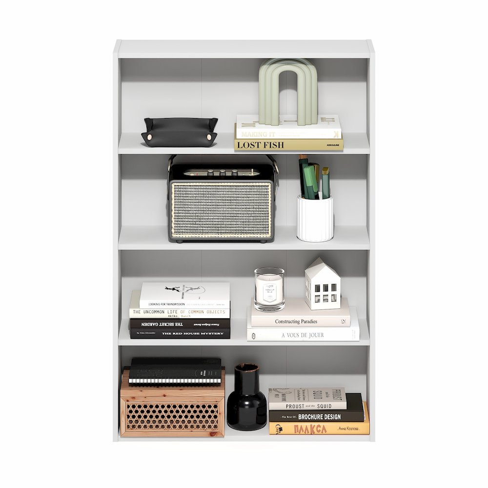 Basic 4-Tier Open Shelf Bookcase, Bookshelf, Storage Organizer, 6 x 24 x 35