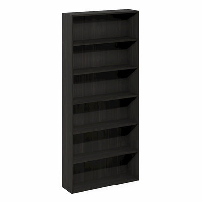 Basic 6-Tier Open Shelf Bookcase, Bookshelf, Storage Organizer, Espresso