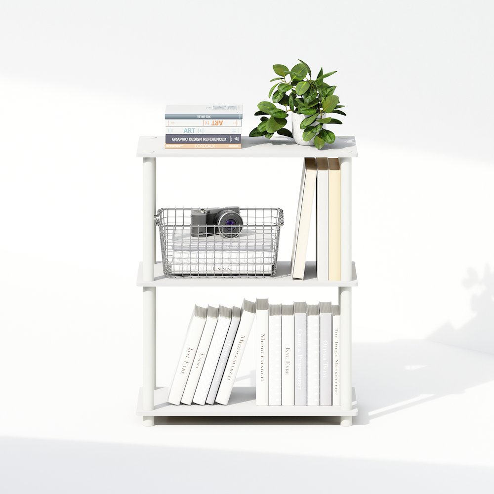 3-Tier Multipurpose Compact Display Rack, Shelving Unit, Bookcase