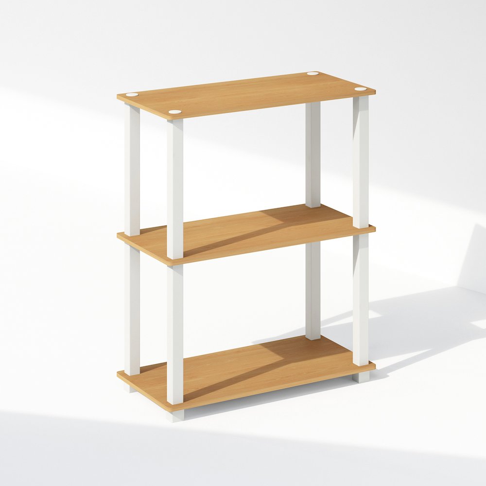 Turn-S-Tube 3-Tier Multipurpose Bookcase, Shelf Display Rack
