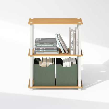 Turn-S-Tube 3-Tier Multipurpose Bookcase, Shelf Display Rack