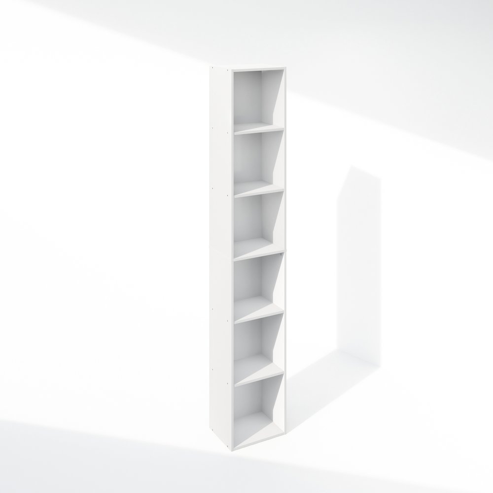 Luder 6-Tier Multipurpose Clothing & Closet Storage Organizer Shelf, White