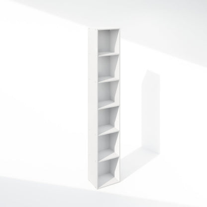 Luder 6-Tier Multipurpose Clothing & Closet Storage Organizer Shelf, White