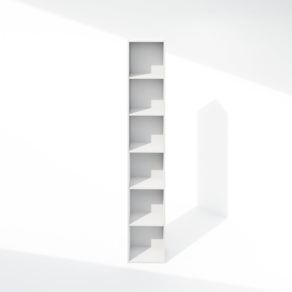 Luder 6-Tier Multipurpose Clothing & Closet Storage Organizer Shelf, White