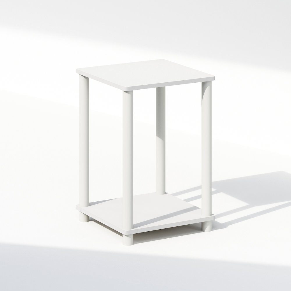Turn-N-Tube Nightstand, Bedside Table, White/White