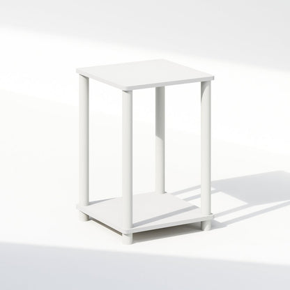 Turn-N-Tube Nightstand, Bedside Table, White/White