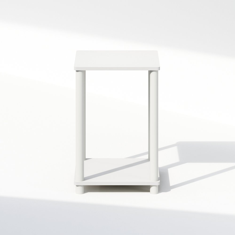 Turn-N-Tube Nightstand, Bedside Table, White/White