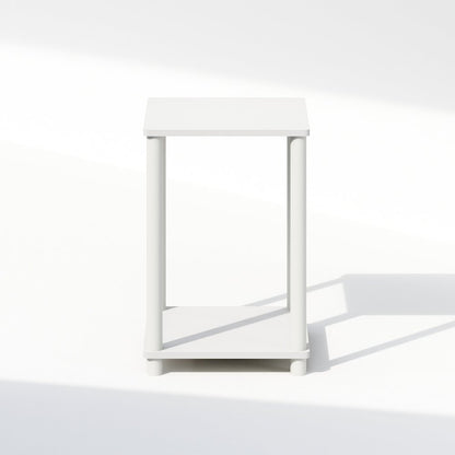 Turn-N-Tube Nightstand, Bedside Table, White/White