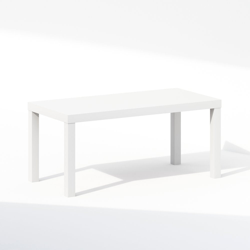 Simplistic Modern TV Stand, TV Table, White