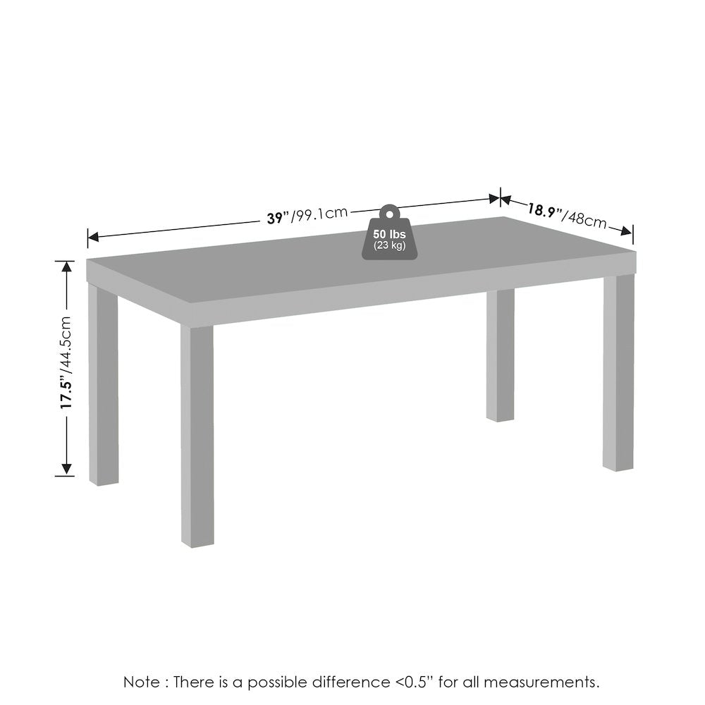 Simplistic Modern TV Stand, TV Table, White