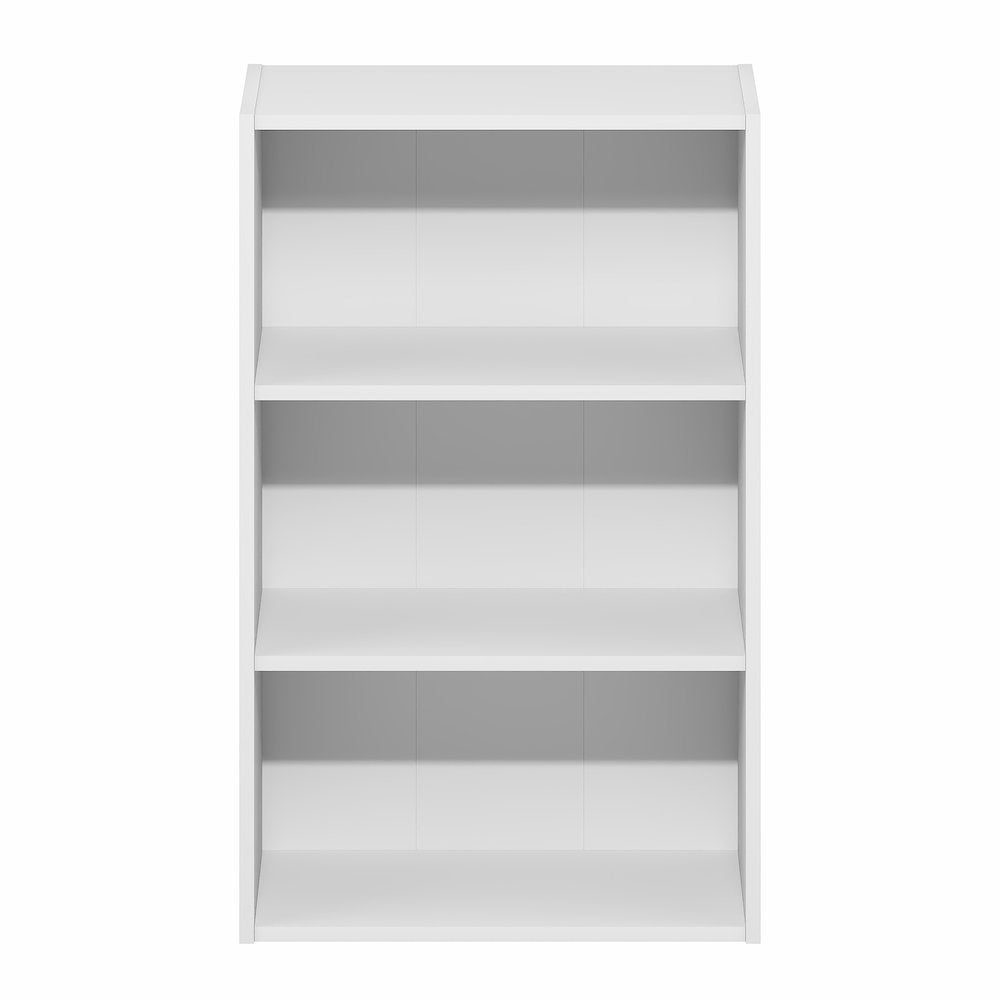 Basic 3-Tier Open Shelf Bookcase, Bookshelf, Storage Organizer, White