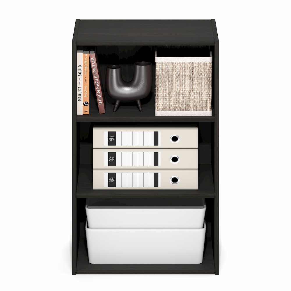 Basic 3-Tier Open Shelf Bookcase, Bookshelf, Storage Organizer, Espresso