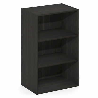 Basic 3-Tier Open Shelf Bookcase, Bookshelf, Storage Organizer, Espresso
