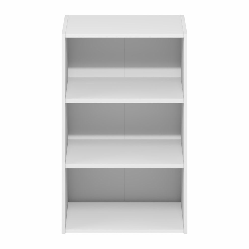 Basic 3-Tier Open Shelf Bookcase, Bookshelf, Storage Organizer, White