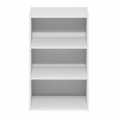 Basic 3-Tier Open Shelf Bookcase, Bookshelf, Storage Organizer, White